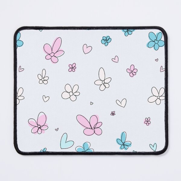 Item preview, Heartstopper flowers and hearts mix (trans flag colors) designed and sold by Sophprano.