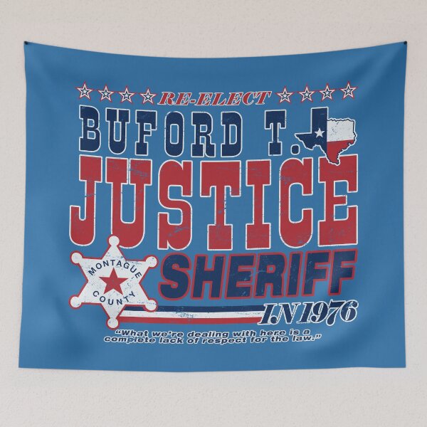 Item preview, Distressed Re-Elect Sheriff Buford T. Justice designed and sold by TeeArcade84.