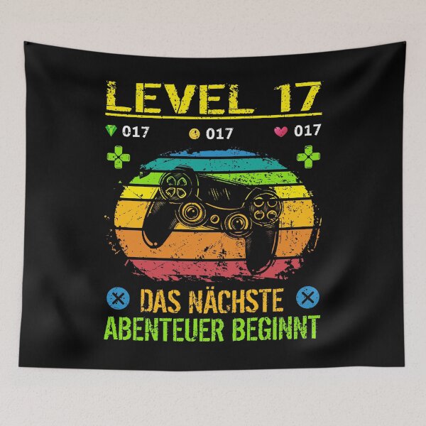 Item preview, Birthday gamer level 17 birthday shirt men designed and sold by Shirt-Designs.
