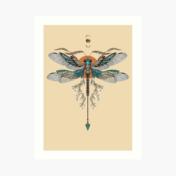 Dragon Fly Tattoo Art Print