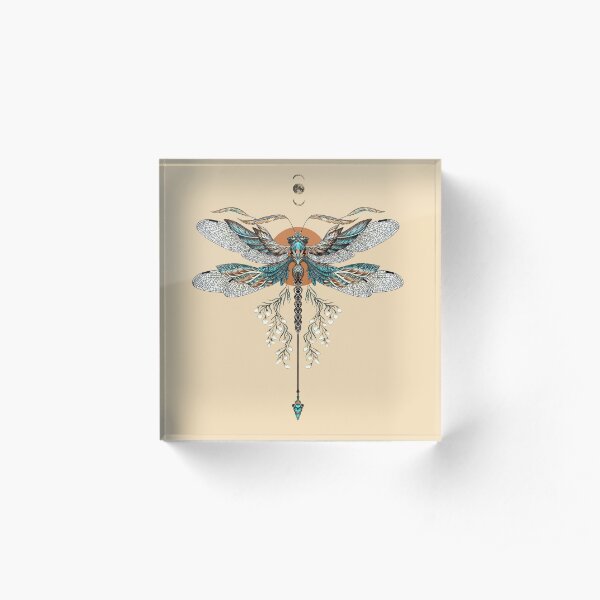 Dragon Fly Tattoo Acrylic Block