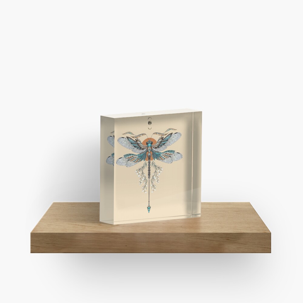 Dragon Fly Tattoo Acrylic Block