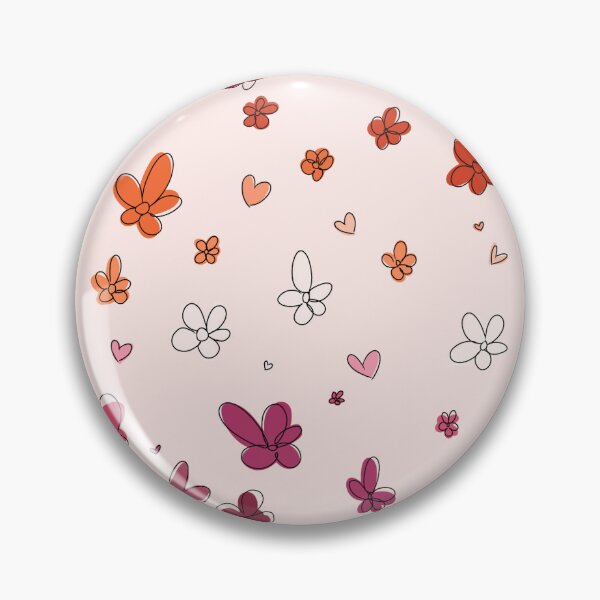 Item preview, Heartstopper flowers and hearts mix (Lesbian flag colors) designed and sold by Sophprano.
