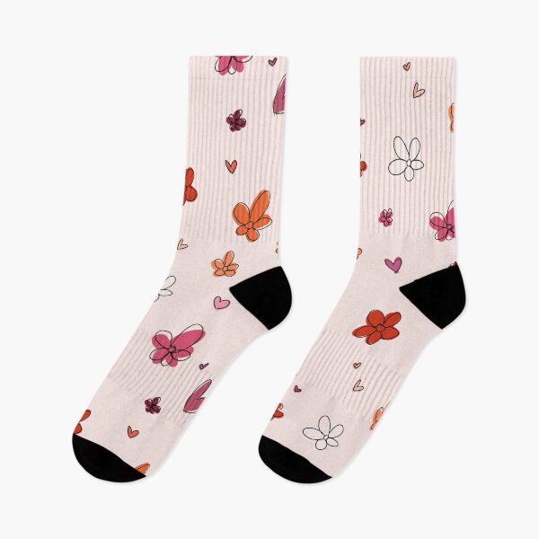 Item preview, Heartstopper flowers and hearts mix (Lesbian flag colors) designed and sold by Sophprano.