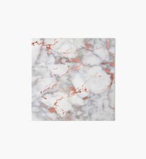 Rose Gold Glitter Weißer Marmor Galeriedruck