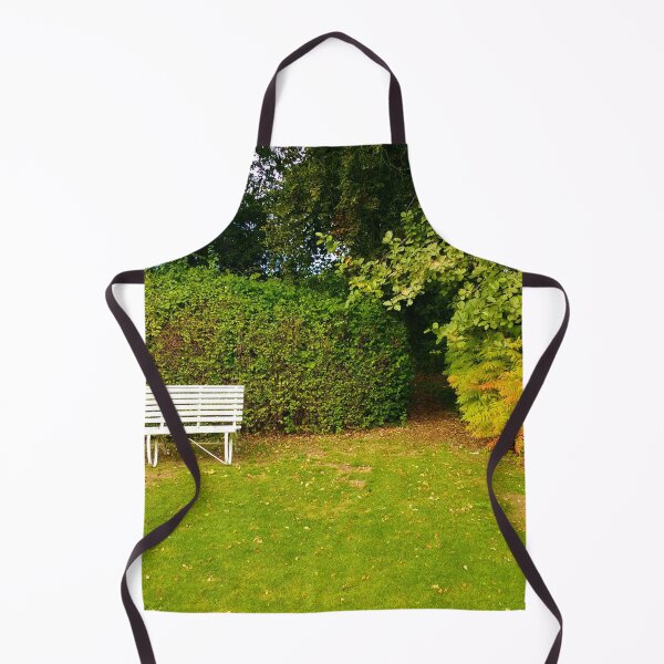Item preview, #238 |☼| White Bench By Bush - Front Landscape Shot, Featuring Gap (Elsham Hall, Gardens & Country Park) designed and sold by Naean H.F. (Nez Man).
