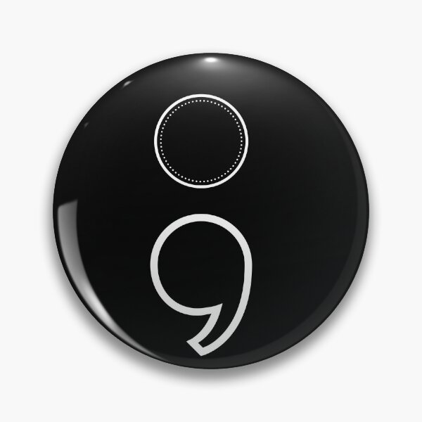 Item preview, White semi colon big designed and sold by Sam Artist.