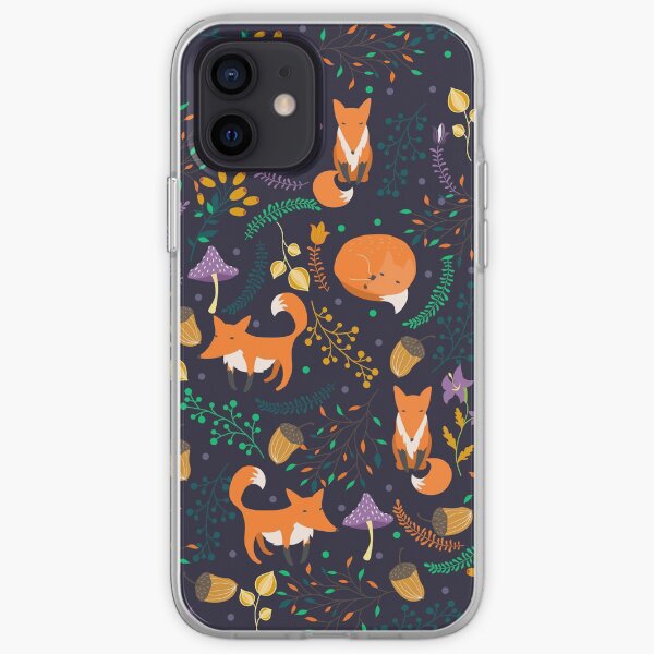 Foxes in the magic forest iPhone Soft Case