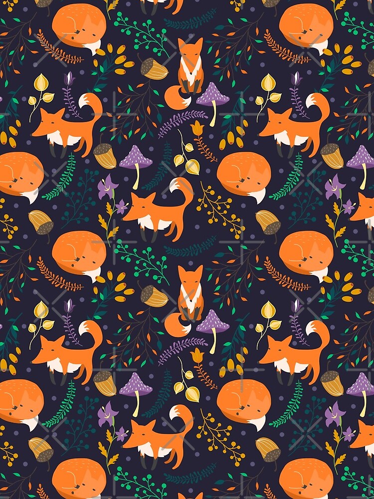 Foxes in the magic forest by JuliaBadeeva