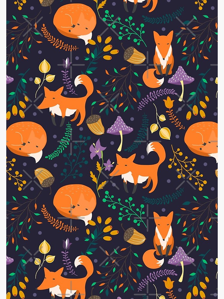 Thumbnail 3 of 3, Journal, Foxes in the magic forest designed and sold by JuliaBadeeva.