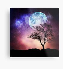 Moon Tree Metal Print