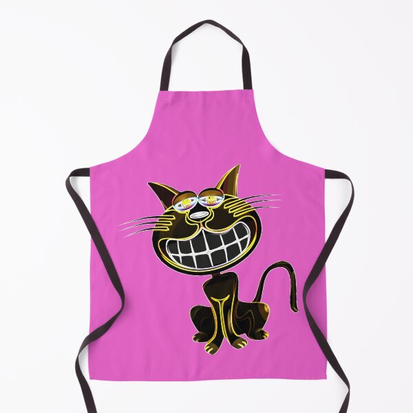 Item preview, CUTE LAUGHING BLACK AND BRIGHT YELLOW CAT designed and sold by ILA-DODO.