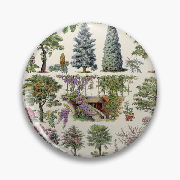 Item preview, Jardins (Arbres D'Ornement) 2 Vintage French Illustration - Adolphe Millot Ornamental Trees  designed and sold by molamode.