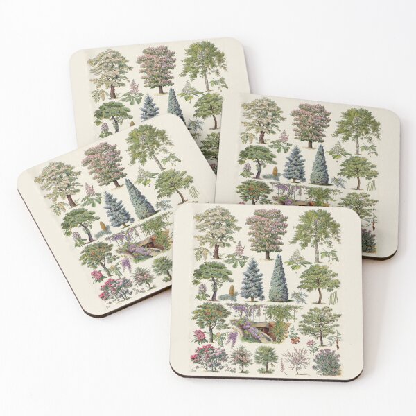 Item preview, Jardins (Arbres D'Ornement) 2 Vintage French Illustration - Adolphe Millot Ornamental Trees  designed and sold by molamode.