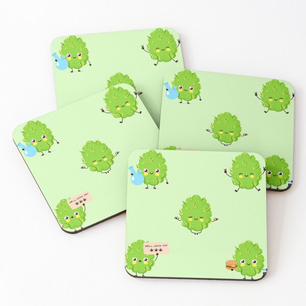 Artikelvorschau, Nug Buddies - Weed-Nug-Sticker-Pack entworfen und verkauft von CabbageNClouds.