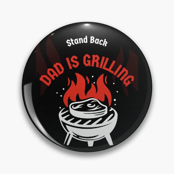Item preview, BBQ Smoker Stand Back Dad Is Grilling Funny Fathers Day designed and sold by Alieso.