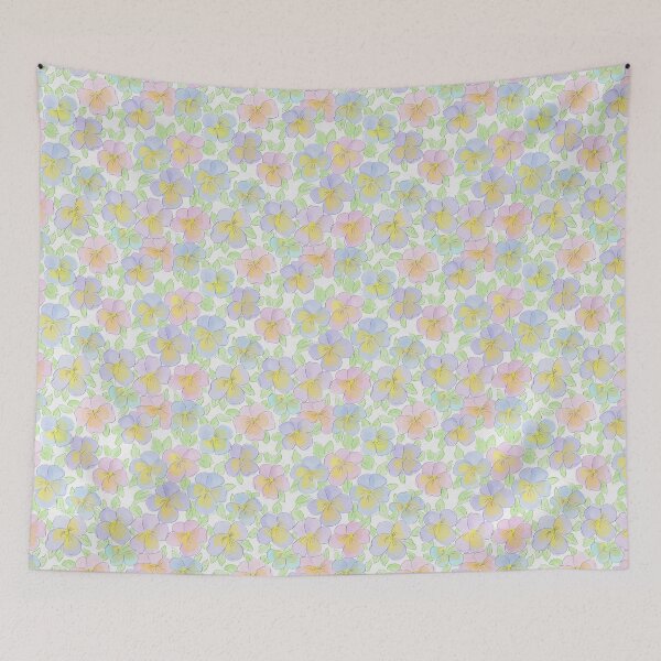 Item preview, Watercolor pastel pansies pattern designed and sold by RoseMaryWP.