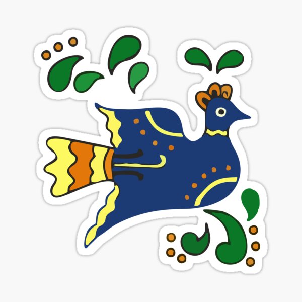 Talavera Blue Dove Sticker