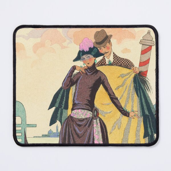 Item preview, VENICE Italy Art Deco Vintage Painting by George Barbier designed and sold by blackdogshop.