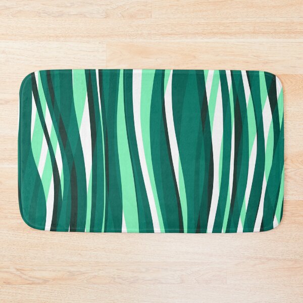 Artikelvorschau, Abstract Waves Stripes Pattern #6 Mint Green entworfen und verkauft von bubblyshades.