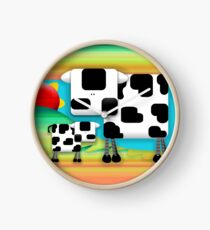Moo Cow Sunrise Family Clock
