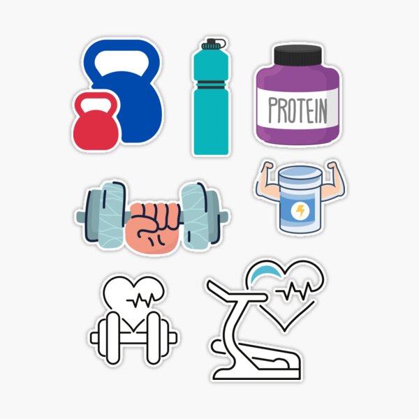 Workout Water Bottle Stickers Bundle- 10 PNG (1362025)