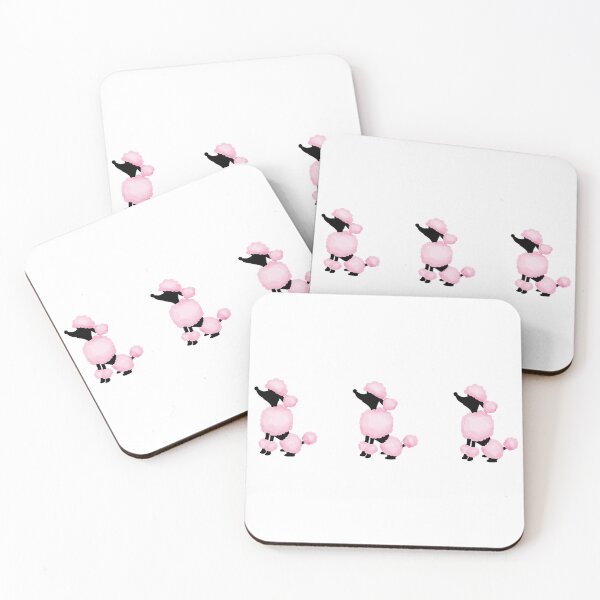 Item preview, Pink and Black Poodle Trio designed and sold by BeachBumFamily.