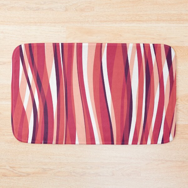 Artikelvorschau, Abstract Waves Stripes Pattern #8 Grappefuit Red entworfen und verkauft von bubblyshades.