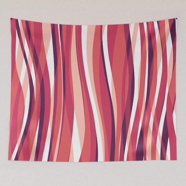 Artikelvorschau, Abstract Waves Stripes Pattern #8 Grappefuit Red entworfen und verkauft von bubblyshades.