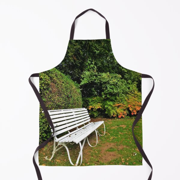 Item preview, #239 |☼| White Bench By Bush - Angled Portrait Shot (Elsham Hall, Gardens & Country Park) designed and sold by Naean H.F. (Nez Man).
