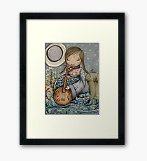 Moon Guitar Framed Print