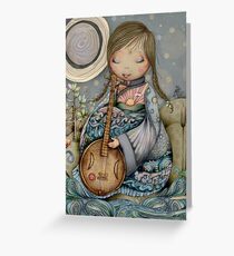 Moon Guitar Greeting Card
