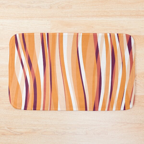 Artikelvorschau, Abstract Waves Stripes Pattern #9 Orange Yellow entworfen und verkauft von bubblyshades.