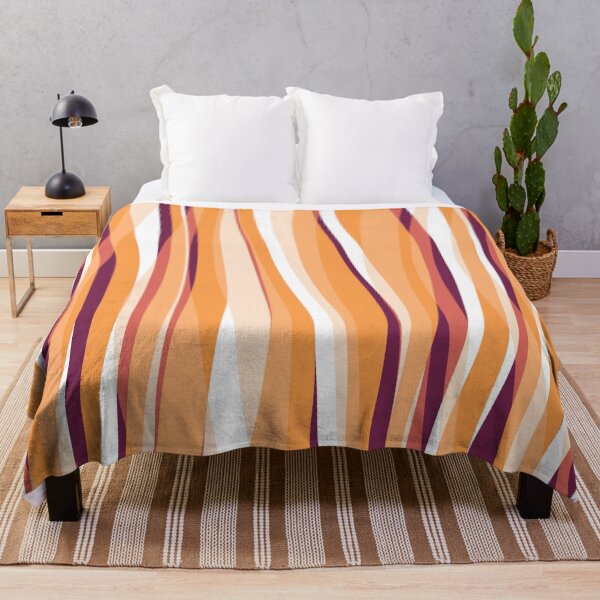 Artikelvorschau, Abstract Waves Stripes Pattern #9 Orange Yellow entworfen und verkauft von bubblyshades.
