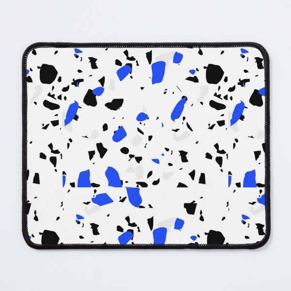 Item preview, Terrazzo Pattern, black and white, blue designed and sold by Oussamamehenni.
