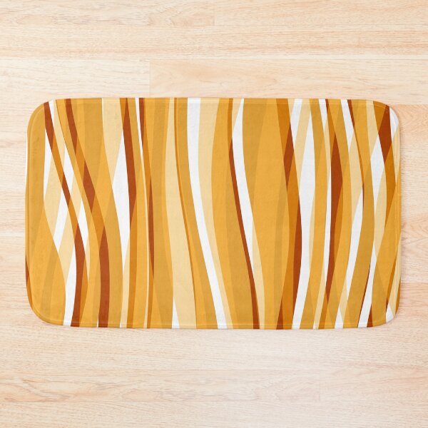 Artikelvorschau, Abstract Waves Stripes Pattern #10 Golden Yellow entworfen und verkauft von bubblyshades.