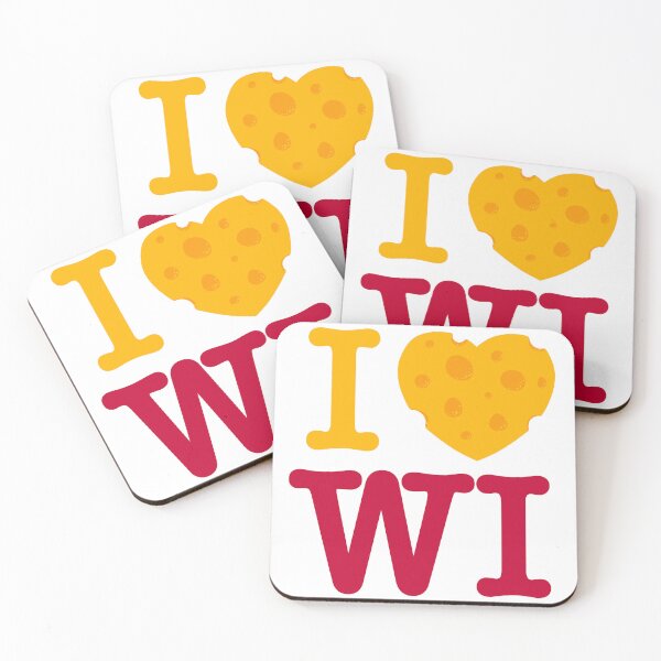 Item preview, I Love Wisconsin - I heart WI with Cheese - Madison Red designed and sold by abowersock.