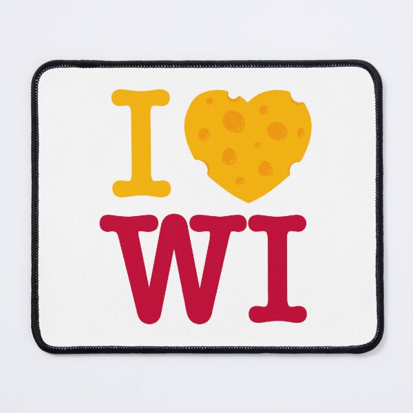 Item preview, I Love Wisconsin - I heart WI with Cheese - Madison Red designed and sold by abowersock.
