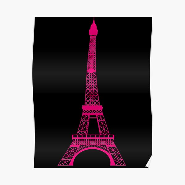 Hot Pink Eiffel Tower Poster