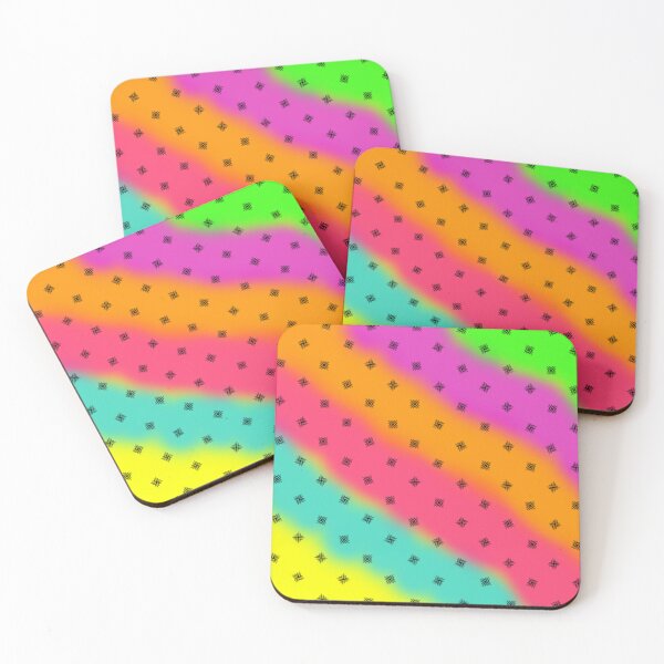 Item preview, Black Diamond Polka Dots on a Tie Dye Stripes Background, Large Sized Repeating Pattern designed and sold by Nicolette Olivier.