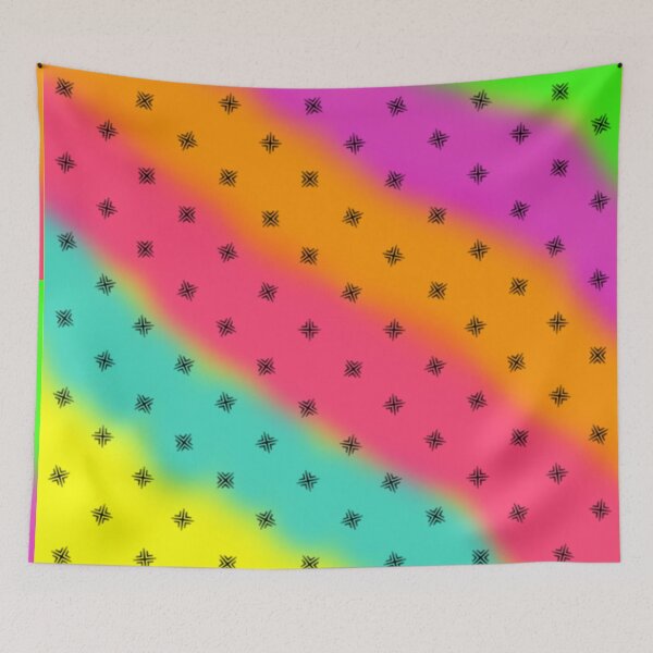 Item preview, Black Diamond Polka Dots on a Tie Dye Stripes Background, Large Sized Repeating Pattern designed and sold by Nicolette Olivier.