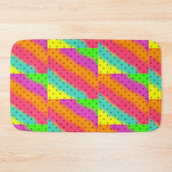 Item preview, Black Diamond Polka Dot Pattern on a Rainbow Tie Dye Stripe Background Small Sized Repeating Pattern designed and sold by Nicolette Olivier.