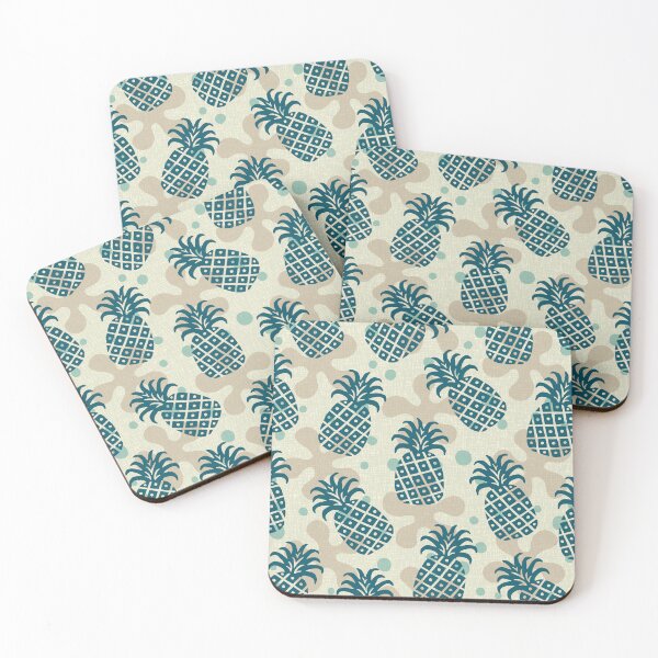 Artikelvorschau, Tiki Pineapple 523 Teal Beige and Turquoise entworfen und verkauft von tonymagnerart.