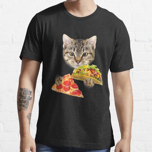 cat eating pizza shirt