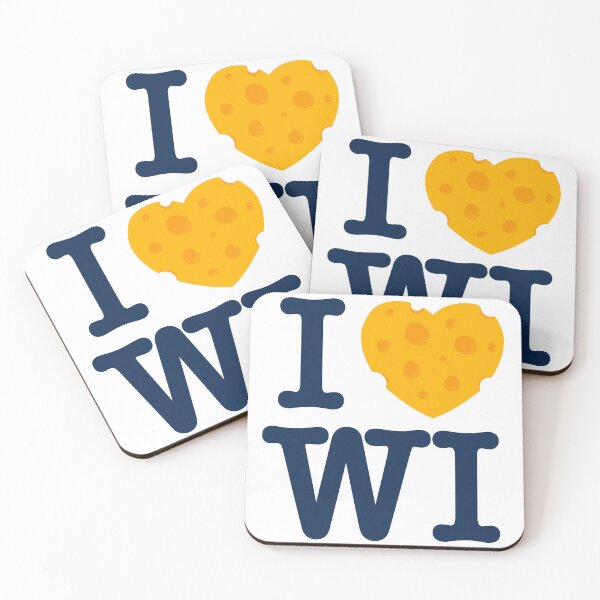 Item preview, I Love Wisconsin - I heart WI with Cheese - Milwaukee Blue designed and sold by abowersock.