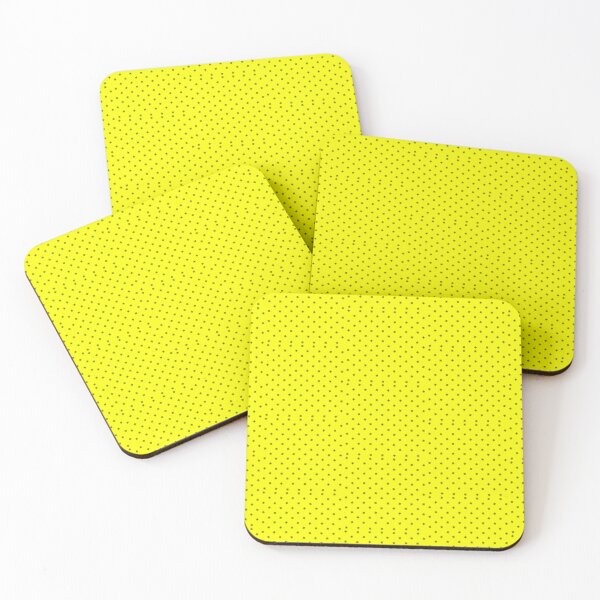 Item preview, Black Diamond Polka Dot Pattern on a Yellow Background Small Sized Repeating Pattern designed and sold by Nicolette Olivier.