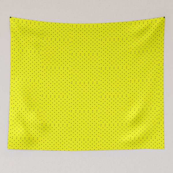 Item preview, Black Diamond Polka Dot Pattern on a Yellow Background Small Sized Repeating Pattern designed and sold by Nicolette Olivier.