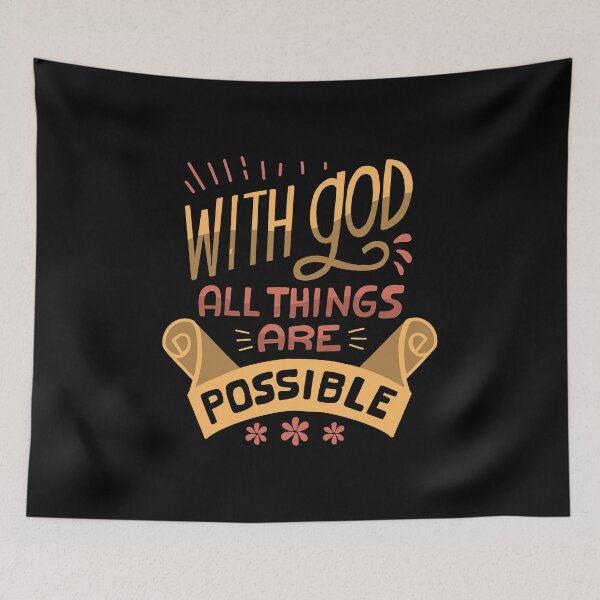 Item preview, With God All Things Are Possible Religious Christian Jesus designed and sold by haselshirt.