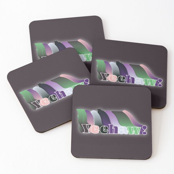 Item preview, Yeehaw 3D purple and green typography designed and sold by DigiBerryAtlr.