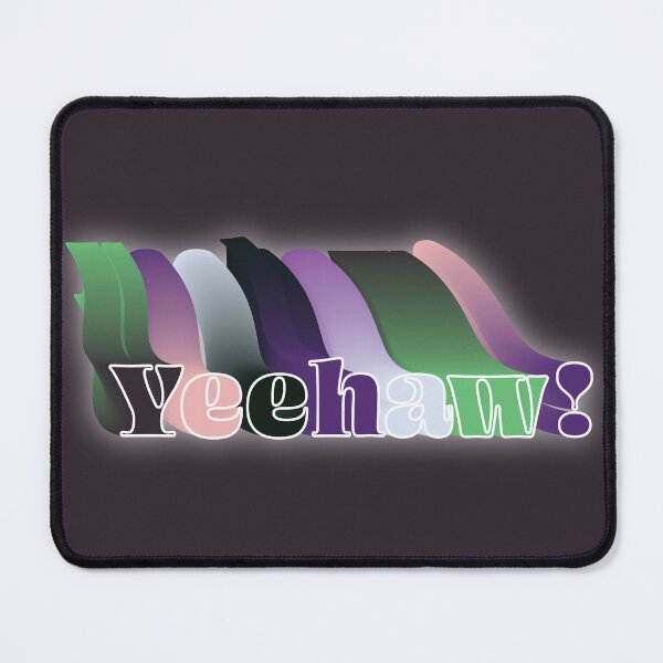 Item preview, Yeehaw 3D purple and green typography designed and sold by DigiBerryAtlr.
